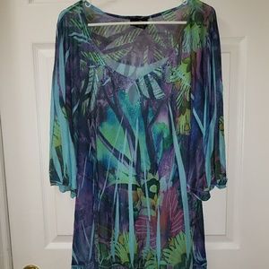 Sheer jeweled Lane Bryant blouse